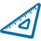 Triangular Ruler emoji on Google